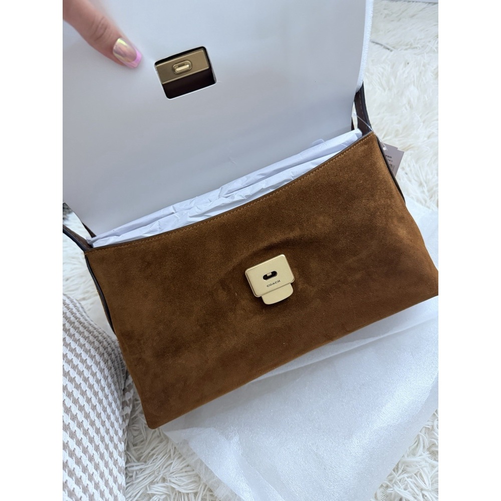Coach Suede Chelsea Shoulder Bag 30 CDS59 B4WBR_NWT_Expedited - Picture 7 of 13
